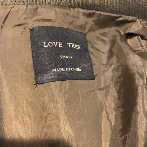 Love Tree Army Green Anorak Jacket Size Small - Picture 8 of 8